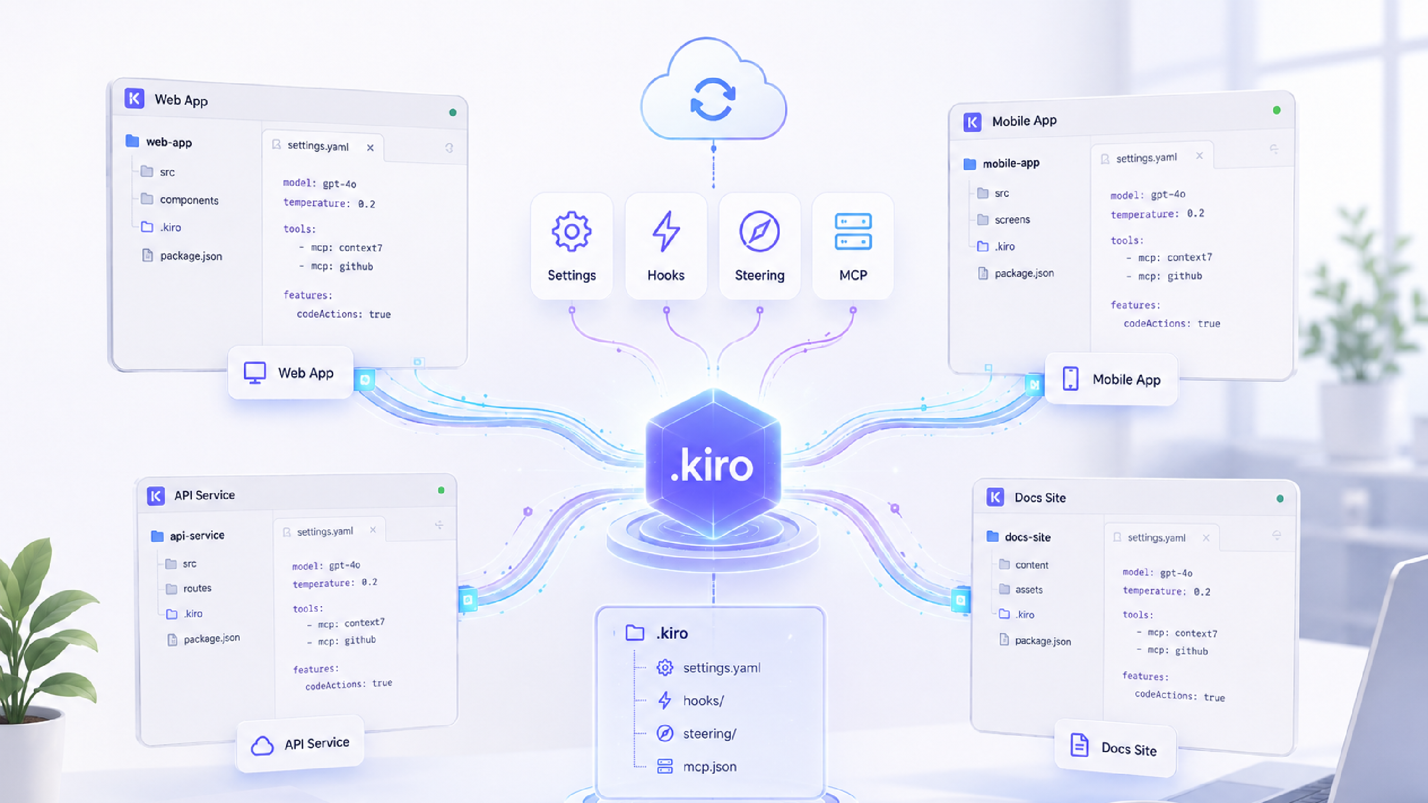 Sharing Kiro Config Across Instances and Workspaces